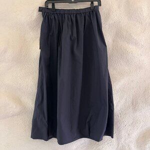 New Medium Muji Navy Midi Skirt